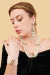 Buy_Dugran By Dugristyle_Multi Color Stones Falak Drop Earrings _at_Aza_Fashions