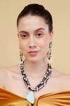 Buy_Dugran By Dugristyle_Multi Color Pearls Neelam Gold-plated Drop Earrings _Online_at_Aza_Fashions