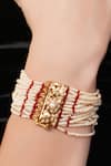 Dugran By Dugristyle_Red Gulabi Gold-plated Bracelet _Online_at_Aza_Fashions
