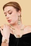 Dugran By Dugristyle_Multi Color Mehrawi Gold-plated Long Necklace _Online_at_Aza_Fashions