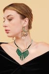 Buy_Dugran By Dugristyle_Green Khizran Haar Gold-plated Necklace _Online_at_Aza_Fashions