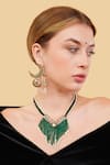 Buy_Dugran By Dugristyle_Green Khizran Haar Gold-plated Necklace _at_Aza_Fashions