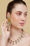 Dugran By Dugristyle_Multi Color Rang-e-bahar Gold-plated Choker Necklace _Online_at_Aza_Fashions