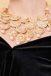 Shop_Dugran By Dugristyle_Gold Plated Designer Necklace _Online_at_Aza_Fashions