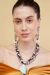 Buy_Dugran By Dugristyle_Turquoise Gold-plated Pendant Necklace  _Online_at_Aza_Fashions