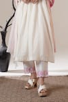 Buy_Surabhi Arya_White Chanderi Embroidery Keyhole Neck Kurta Set With Dupatta _Online_at_Aza_Fashions