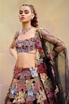 Buy_Mishru_Multi Color Marxii Floral Organza Lehenga Set 