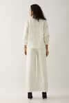 Shop_Son of A Noble Snob_Off White Cotton Satin Collared Drip Puff Sleeve Shirt _at_Aza_Fashions