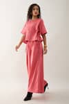 Shop_Son of A Noble Snob_Pink Cotton Satin Round Neck Gordon Salmon Top 