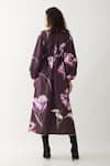 Shop_Son of A Noble Snob_Purple Cotton Satin Round Neck Grace Midi Dress _at_Aza_Fashions