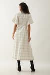 Shop_Son of A Noble Snob_Off White Cotton Satin Collared Martin Regal Print Midi Dress _at_Aza_Fashions