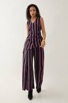 Buy_Son of A Noble Snob_Black Cotton Satin V-neck Noir Catkin Print Pant Set _Online_at_Aza_Fashions
