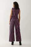 Shop_Son of A Noble Snob_Black Cotton Satin V-neck Noir Catkin Print Pant Set _at_Aza_Fashions