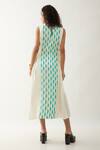 Shop_Son of A Noble Snob_Off White Cotton Satin Round Neck Oscar Sleeveless Dress _at_Aza_Fashions