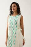 Shop_Son of A Noble Snob_Off White Cotton Satin Round Neck Oscar Sleeveless Dress _Online_at_Aza_Fashions