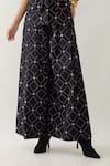 Buy_Son of A Noble Snob_Black Cotton Satin Collared Barbed Print Rene Co-ord Set _Online_at_Aza_Fashions