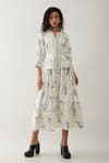 Buy_Son of A Noble Snob_Off White Cotton Satin Open Neck Grape Print Midi Dress _at_Aza_Fashions