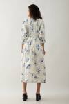 Shop_Son of A Noble Snob_Off White Cotton Satin Open Neck Grape Print Midi Dress _at_Aza_Fashions