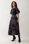 Son of A Noble Snob_Black Cotton Satin Bows Collared Samui Farm Print Skirt Set _Online_at_Aza_Fashions