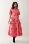 Buy_Son of A Noble Snob_Pink Cotton Satin Bows Samui Skirt _at_Aza_Fashions