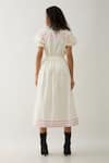 Shop_Son of A Noble Snob_Off White Cotton Satin Embroidery Collared Spring Farm Shirt And Skirt Set _at_Aza_Fashions