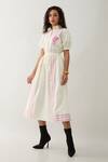 Son of A Noble Snob_Off White Cotton Satin Embroidery Collared Spring Farm Shirt And Skirt Set _Online_at_Aza_Fashions