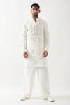 Buy_Son of A Noble Snob_White Linen Felix Kurta Set 