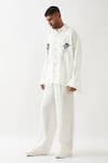 Shop_Son of A Noble Snob_White Linen Anti Fit Shirt And Trouser Set _Online_at_Aza_Fashions