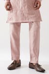 Buy_Son of A Noble Snob_Pink Linen Solid Pleated Kurta Set _Online_at_Aza_Fashions