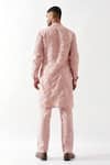 Shop_Son of A Noble Snob_Pink Linen Embroidery Pintuck Printed Kurta Set _at_Aza_Fashions