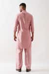 Shop_Son of A Noble Snob_Pink Silk, Beads, Cut Work Hand Embroidered Kurta Set _at_Aza_Fashions