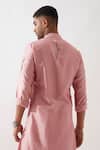Buy_Son of A Noble Snob_Pink Silk, Beads, Cut Work Hand Embroidered Kurta Set 