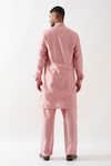 Shop_Son of A Noble Snob_Pink Chanderi Silk Mirrors Hand Embroidered Kurta Set _at_Aza_Fashions