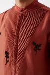 Buy_Son of A Noble Snob_Maroon Silk Beads, Embroidery Dupion Kurta Set 