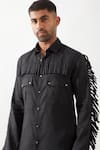 Shop_Son of A Noble Snob_Black Linen Eros Kurta Set 