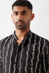 Buy_Son of A Noble Snob_Black Silk Irvin Vine Kurta Set 