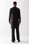 Shop_Son of A Noble Snob_Black , Satin Beads, Cut Work Hand Embroidered Kurta Set _at_Aza_Fashions