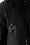 Shop_Son of A Noble Snob_Black , Satin Beads, Cut Work Hand Embroidered Kurta Set 