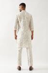 Shop_Son of A Noble Snob_Ivory Linen Printed Slim Fit Kurta Set _at_Aza_Fashions