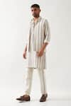 Shop_Son of A Noble Snob_Ivory Linen Madox Catkin Bundi Set _Online_at_Aza_Fashions