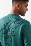 Buy_Son of A Noble Snob_Emerald Green Tencel, Satin Cut Work, Sequins Hand Embroidered Kurta Set 
