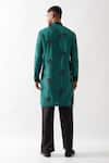 Shop_Son of A Noble Snob_Emerald Green Tencel Embroidery Printed Kurta Set _at_Aza_Fashions