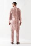 Shop_Son of A Noble Snob_Pink Linen Printed Slim Fit Kurta Set _at_Aza_Fashions