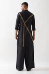 Shop_Son of A Noble Snob_Black Linen Walter Kurta Set _at_Aza_Fashions