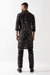 Shop_Son of A Noble Snob_Black Linen Printed Kurta Set _at_Aza_Fashions