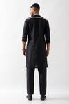 Shop_Son of A Noble Snob_Black Linen Lloyd Kurta Set _at_Aza_Fashions