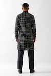 Shop_Son of A Noble Snob_Black Linen Embroidery Hand Kurta Set _at_Aza_Fashions