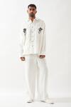 Buy_Son of A Noble Snob_White Linen Alfred Farm Shirt _at_Aza_Fashions