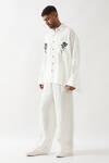 Son of A Noble Snob_White Linen Alfred Farm Shirt _Online_at_Aza_Fashions