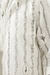 Buy_Son of A Noble Snob_White Linen Madox Vine Printed Bundi _Online_at_Aza_Fashions